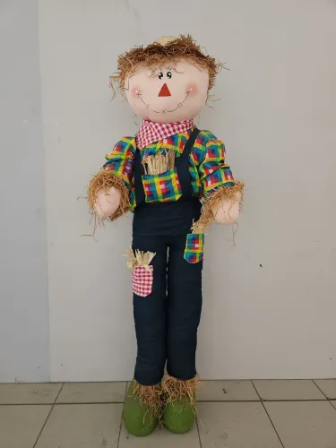 Espantalho Decoração 1,85cm ( espuma e tecido)