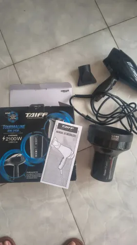 Secador de cabelo TAIFF TOURMALINE ION 220V e Difusor GAMA Universal