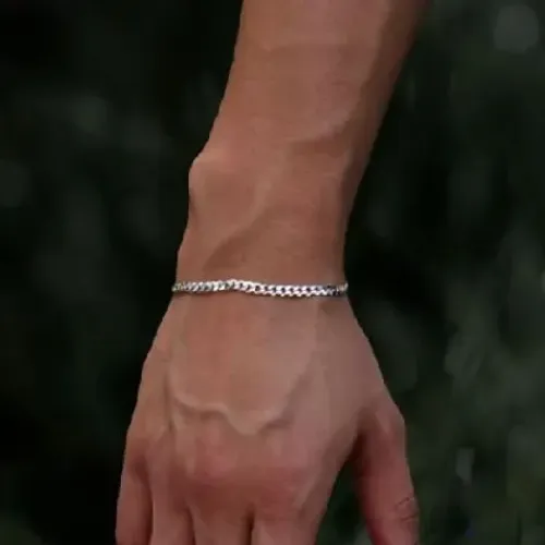 Pulseira de Prata 925 Masculina Grumet 3mm
