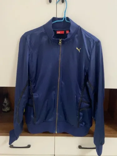 Jaqueta Puma Gola Alta Azul - Usada