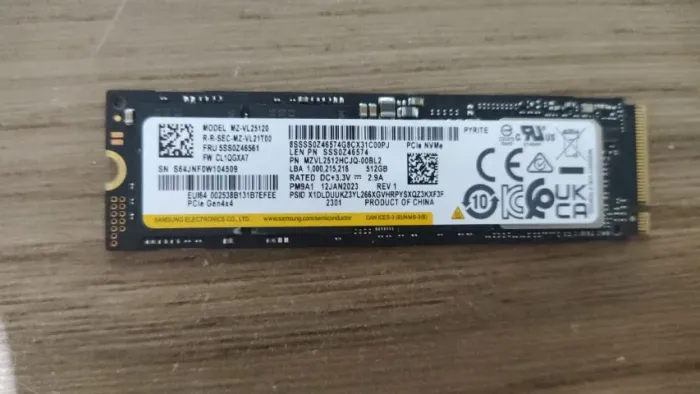 Ssd 512Gb Nvme Samsung MZ-VL25120