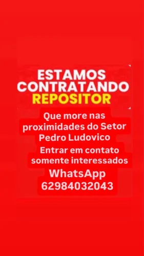 ESTAMOS CONTRATANDO REPOSITOR DE MERCADORIAS