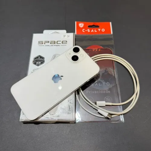 iPhone 14 128GB Branco! 90% SAÚDE! Nunca mexido! Acc cartão + BRINDES! Oportunidade!