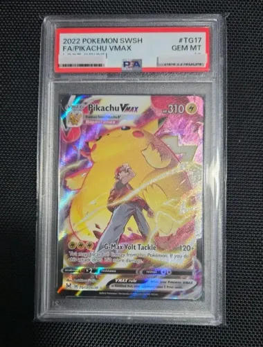 Carta Pokemon graduada Pikachu Vmax PSA 10 #GT17<br>