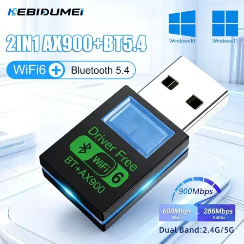 2 x 1 Bluetooth 5.4 + Wi-fi 6 USB 3.0 plug and play