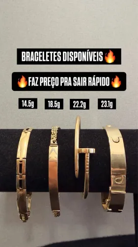 Braceletes Maciços de ouro 18k procedência garantia eterna