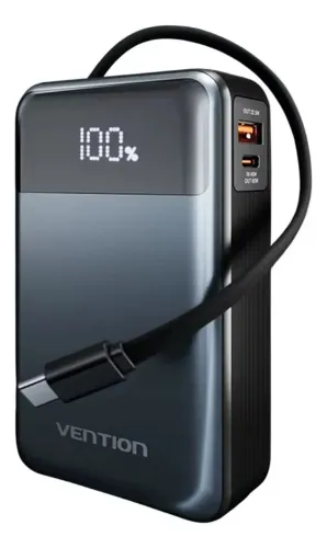 Carregador Portátil Vention 65w 20000mah Usb A Tipo C