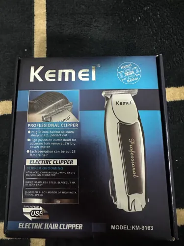 Máquina de Cortar Cabelo Kemei KM-9163 Profissional USB