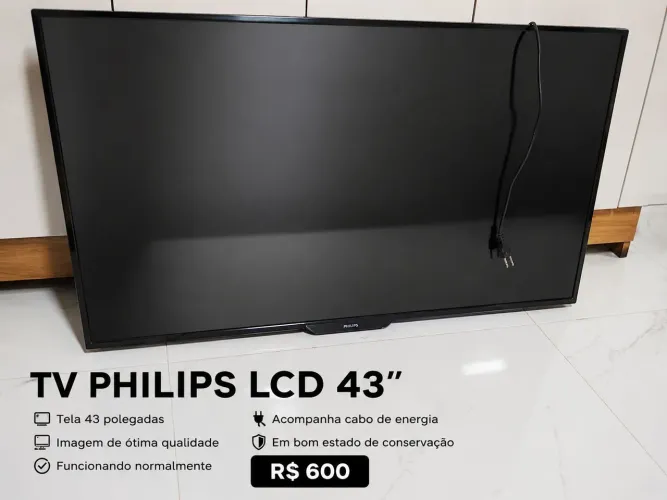 Tv LCD 43 polegadas Philips não smart 