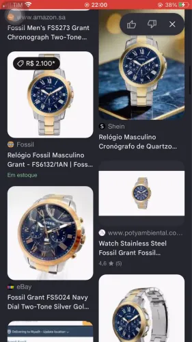 Vendo um relógio da fossil todo original top muito bonito mais preciso vender