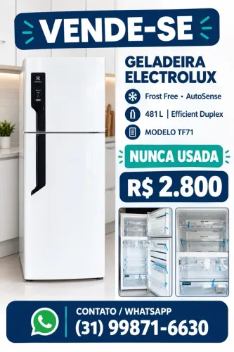 Geladeira Electrolux 481L - NOVA