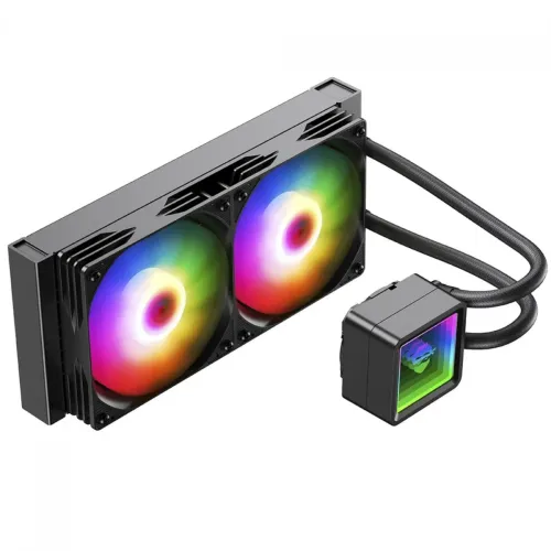Water Cooler Gamer Ninja Yuki, ARGB, 240mm, Intel-AMD, Controladora, Black