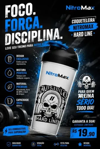 Coqueteleira Nitro Max 600ml