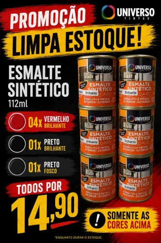 Esmalte sintético 112ml 04 vermelho 02 preto todos por 15.00 Bairro Cidade nova BH