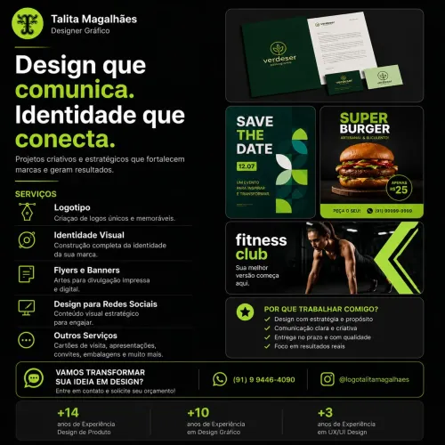 DESIGN GRÁFICO PROFISSIONAL | LOGOTIPOS, IDENTIDADE VISUAL, FLYERS E REDES SOCIAIS