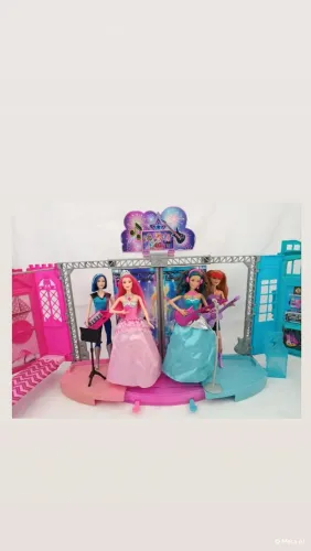 COMPLETO PALCO DE SHOW DA BARBIE IN ROCK 'N ROYALS