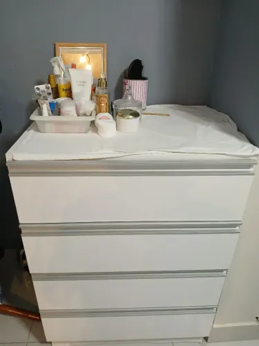 CÔMODA 4 GAVETAS MDF BRANCA