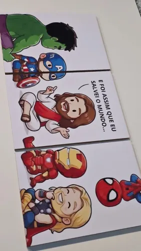 Trio quadros personalizados em mdf Infantil