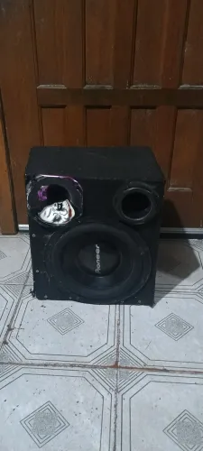 Caixa trio sub Pioneer 12pol 800W raridade corneta Selenium D200