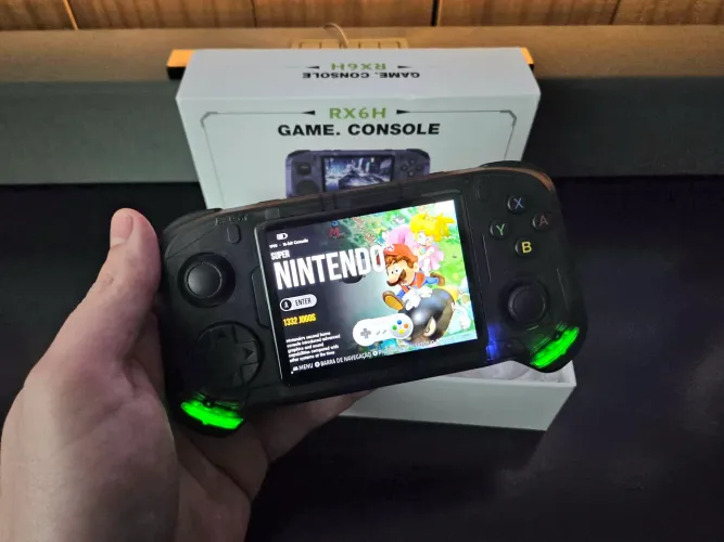 Console Portátil +15.000 Jogos nos Emuladores 64GB - Vídeo Game Novo, na Caixa
