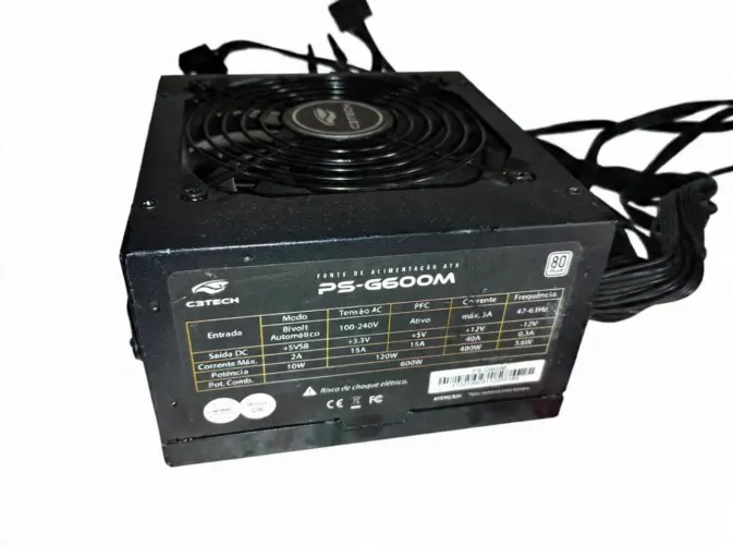 Fonte PC gamer c3tech 600w 80 plus 