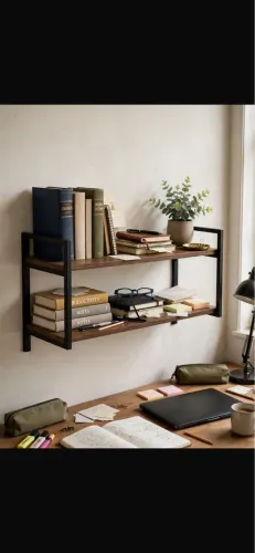 *PRATELEIRA INDUSTRIAL DE PAREDE 60x25cm - 2 ANDARES*