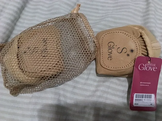 Sapatilha Meia-Ponta Stretch em Sarja com Coton (Glove).