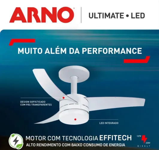 Ventilador de teto Arno Ultimate com controle remoto