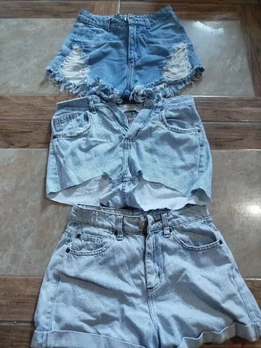 Kit 3 Bermudas Jeans Feminina (Tamanho 38 e 34)