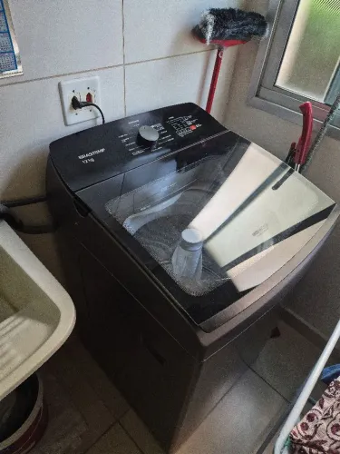 Lavadora de Roupas Brastemp 12Kg Cesto Inox - 12 Programas de Lavagem Titânio