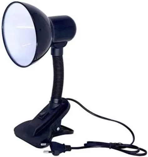 Luminária de Mesa Articulada Com Garra Luatek Preta Mod - LK-777