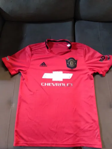 Camisa original Manchester United temporada 2019/2020 Escudo emborrachado, tamanho M