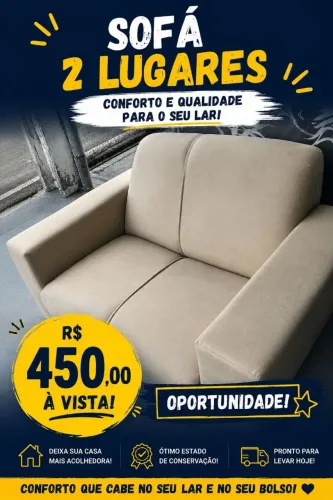 Sofá 2 lugares novo