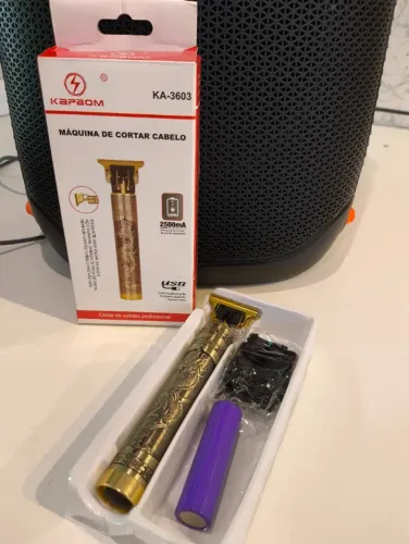 Máquina de Cortar Cabelo e Acabamento Profissional Kapbom KA-3603- LEIA A DESCRIÇÃO