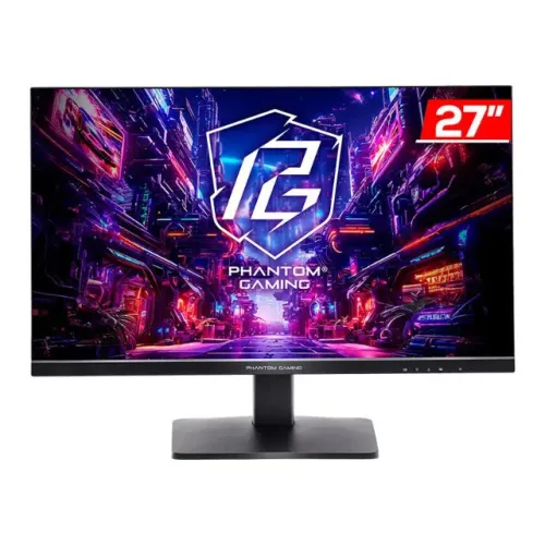 Monitor ASRock Phantom 27, FullHD, 180 Hz, 1ms, IPS,  HDR 400, DP e HDMI, Novo, Lacrado