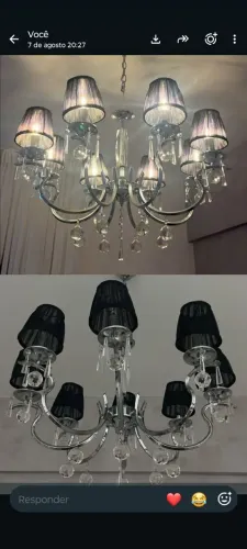 Vendo lustre conservado acede perfeitamente bem