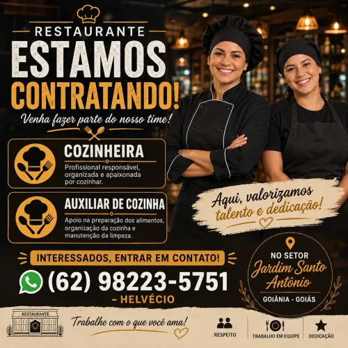 Cozinheira e Auxiliar de cozinha
