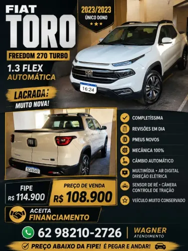 Fiat Toro Freedom 1.3 T270 4X2 Flex AUT 2023