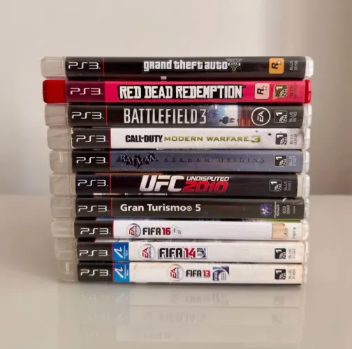 Lote com 10 jogos de ps3