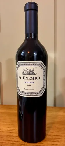 VINHO TINTO ARGENTINO EL ENEMIGO BONARDA 2022