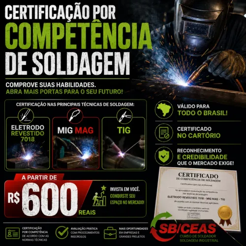 Certificação por competência para soldadores