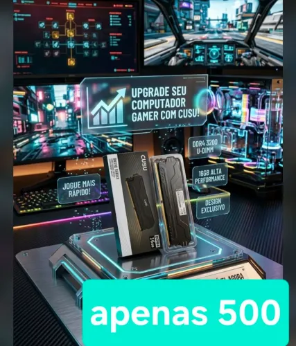 De upgrade no seu PC Gamer com esta memória RAM DDR4 16GB 3200Mhz NOVA.act crt