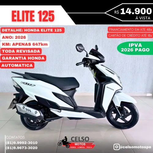 Elite 125 2026 c/647km Extra! Sem detalhes