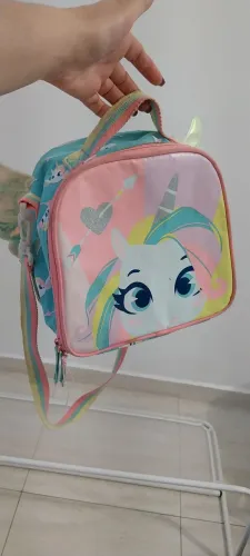 Lancheira termica puket Love unicórnio com asas - Menina
