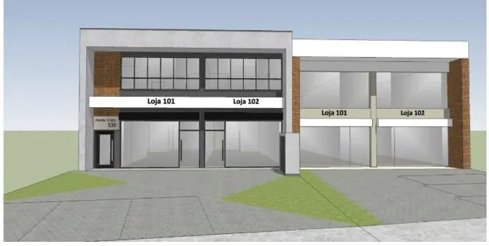 Prédio comercial em construção no bairro Vila Nova em Porto Alegre/RS