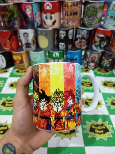 Caneca (Porcelana) Goku Super Saiyajin - NerdDog Store - Dragonball Z Dragon Ball Vegeta