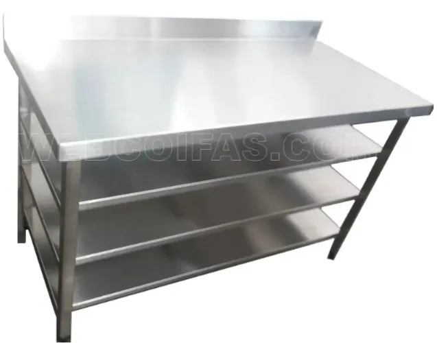 Mesa/bancada em aço inox, para cozinha industrial Sob-medida Direto da fabrica.
