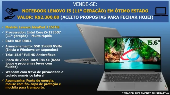 Notebook Lenovo Seminovo
