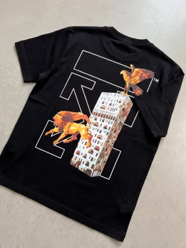 Camiseta Marca Off-White Burning Candles Black - Tam: G