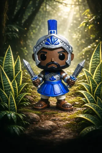 Boneco Ogum estilo Funko Pop (Impresso em 3D)